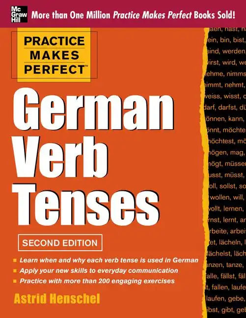 Practice Makes Perfect German Verb Tenses, 2nd Edition: With 200 Exercises + Free Flashcard App - Paperback