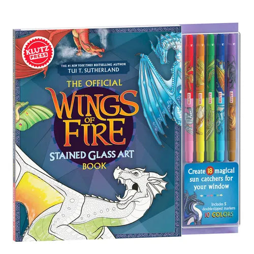 Klutzpress Wings of Fire Stained Glass Art - Hardcover