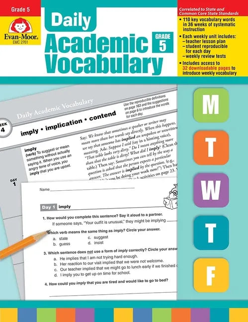 Daily Academic Vocabulary, Grade 5 Teacher Edition - Paperback