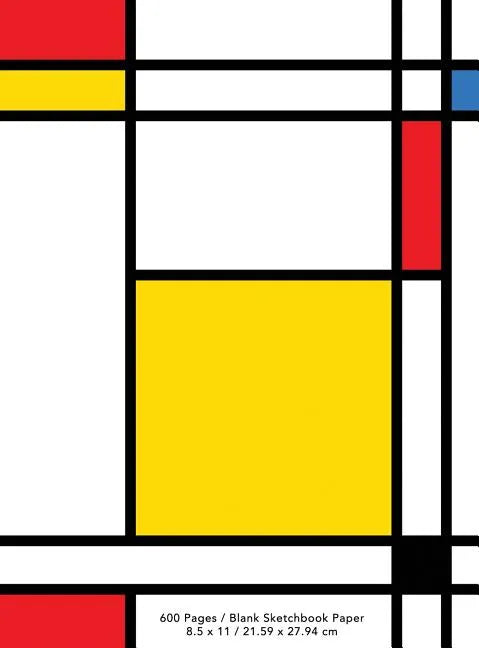 The World's Largest Sketchbook: Neoplasticism Abstract Art Draw, Doodle, or Sketch - Hardcover