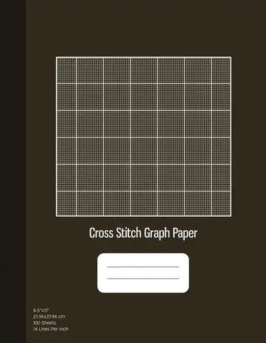 Cross Stitch Graph Paper: 14 Lines Per Inch, Graph Paper for Embroidery and Needlework, 8.5''x11'', 100 Sheets, Bronze Cover - Paperback