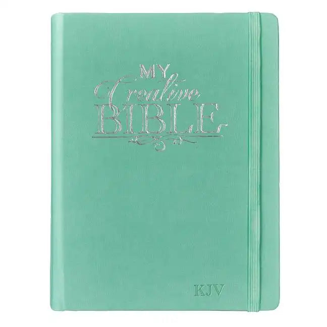 KJV Holy Bible, My Creative Bible, Faux Leather Hardcover - Ribbon Marker, King James Version, Teal W/Elastic Closure - Hardcover
