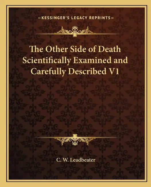 The Other Side of Death Scientifically Examined and Carefully Described V1 - Paperback