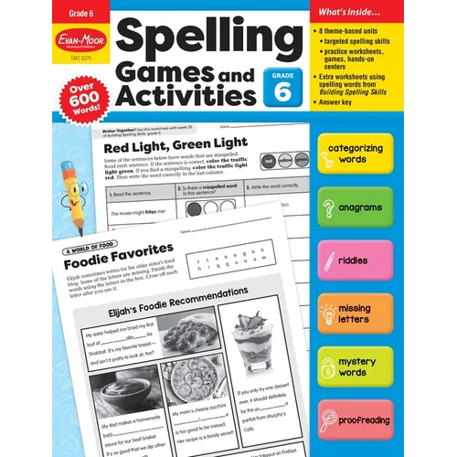 Spelling Games and Activities, Grade 6 Teacher Resource - Paperback
