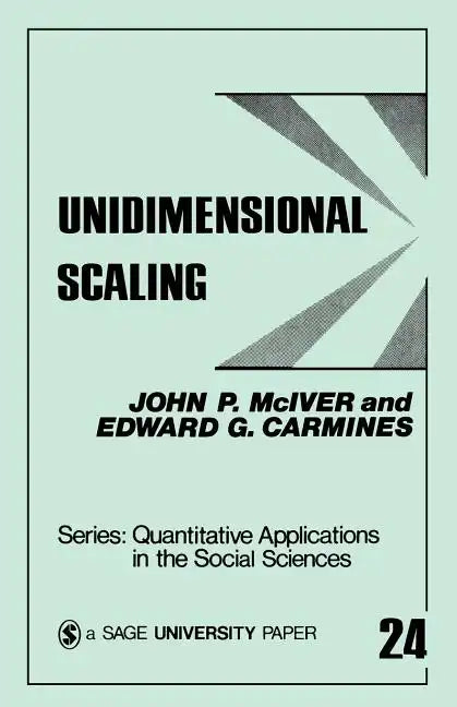 Unidimensional Scaling - Paperback