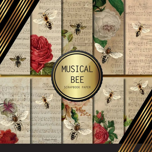 Scrapbook Paper: Musical Bees: Double Sided Craft Paper For Card Making, Origami & DIY Projects Decorative Scrapbooking Paper - Paperback