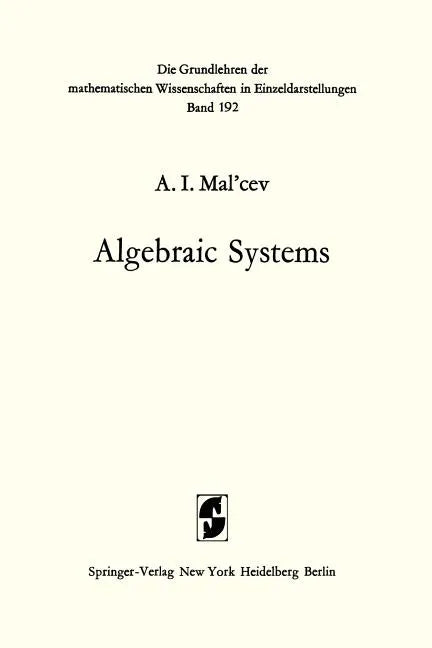 Algebraic Systems - Paperback