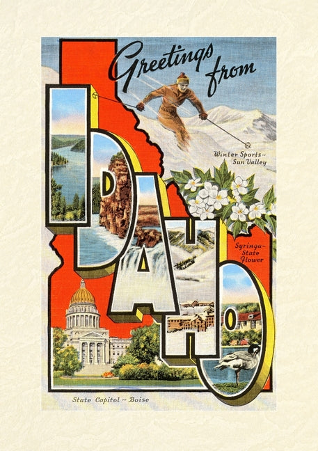 Vintage Lined Notebook Greetings from Idaho - Paperback