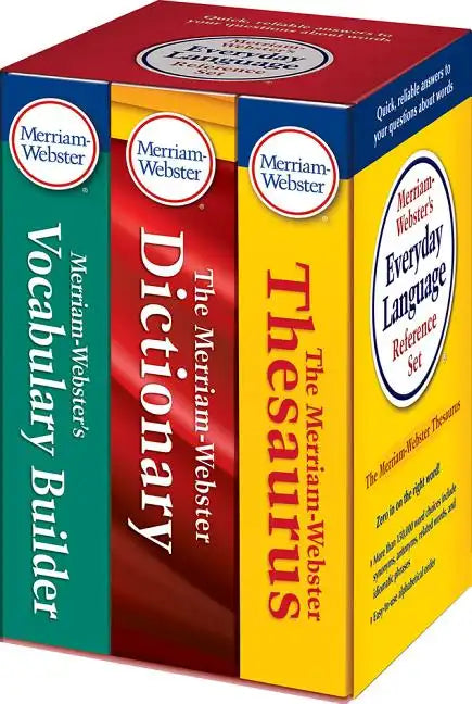 Merriam-Webster's Everyday Language Reference Set: Includes: The Merriam-Webster Dictionary, the Merriam-Webster Thesaurus, and the Merriam-Webster Vo - Boxed Set