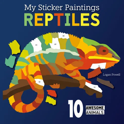 My Sticker Paintings: Reptiles: 10 Awesome Animals - Paperback