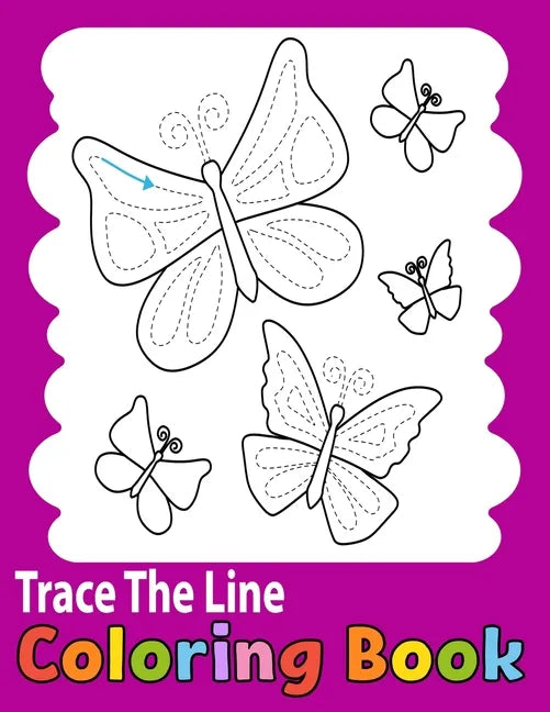 Trace The Line Coloring Book: trace and color books for kids-A Fun Cutting Practice Activity Book for Toddlers and Kids- Vol 2 - Paperback