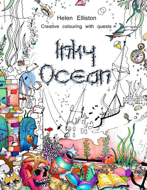 Inky Ocean: Creative colouring with quests - Paperback
