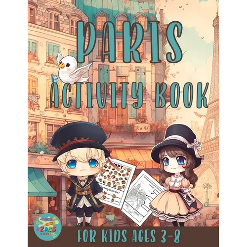 Paris activity book for kids ages 3-8 - Paperback