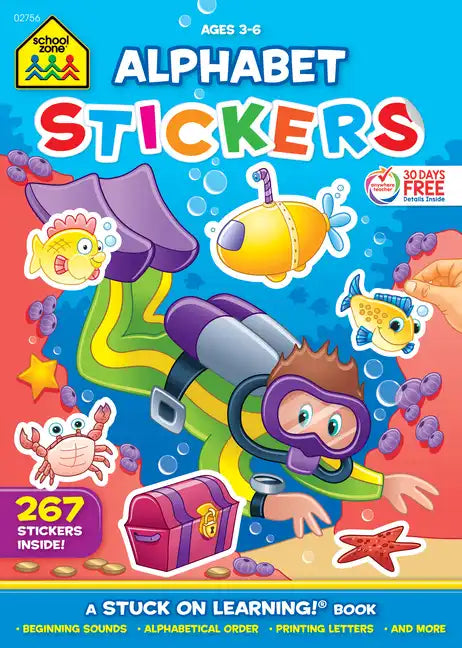 School Zone Alphabet Sticker Learning Workbook - Paperback