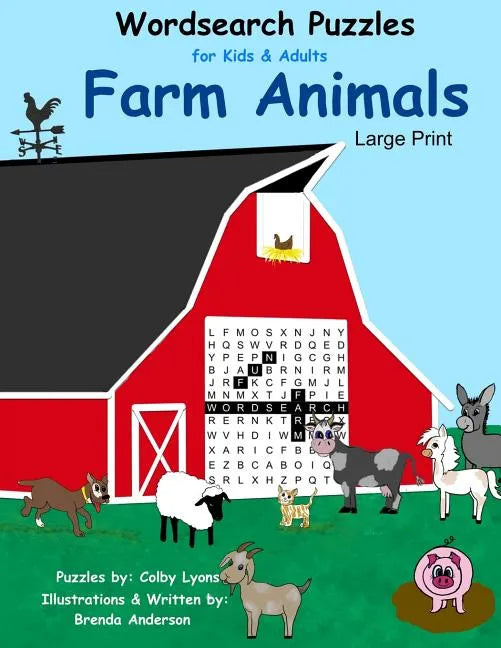 Word Search Puzzles Farm Animals: For kids and Adults Large Print - Paperback