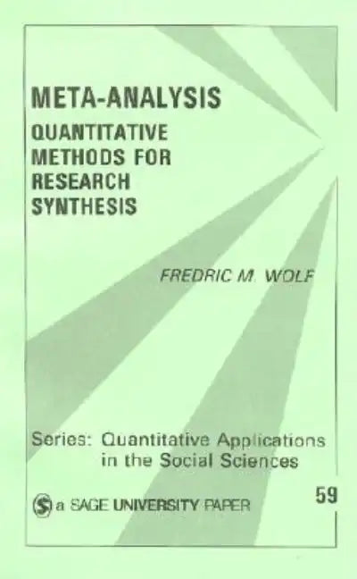 Meta-Analysis: Quantitative Methods for Research Synthesis - Paperback