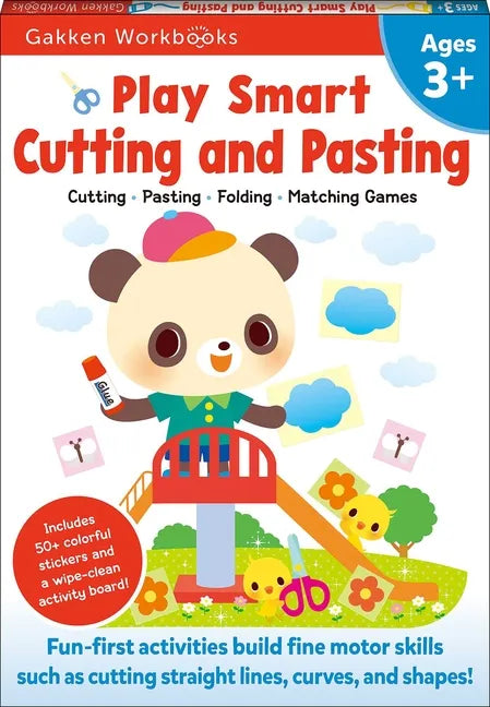 Play Smart Cutting and Pasting Age 3+: Preschool Activity Workbook with Stickers for Toddlers Ages 3, 4, 5: Build Strong Fine Motor Skills: Basic Scis - Paperback