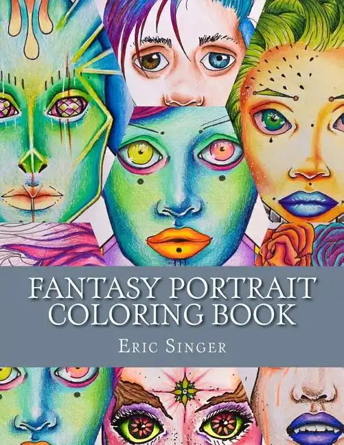 Fantasy Portrait Coloring Book - Paperback