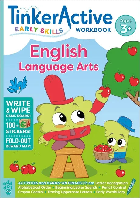 Tinkeractive Early Skills English Language Arts Workbook Ages 3+ - Paperback