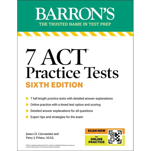 7 ACT Practice Tests, Sixth Edition + Online Practice - Paperback
