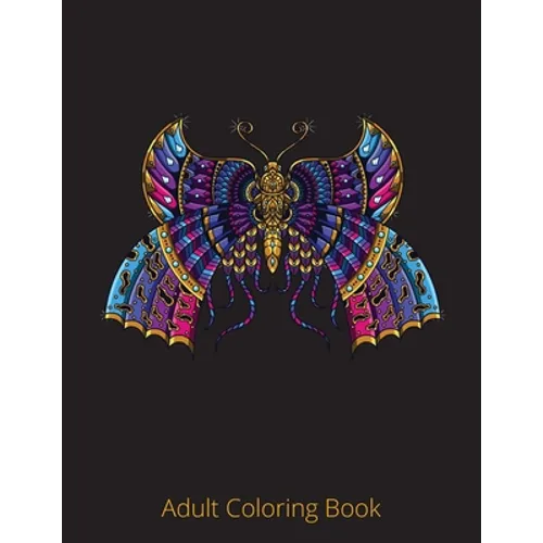 Adult Coloring Book: 50+ stress relaxation coloring pages - Paperback