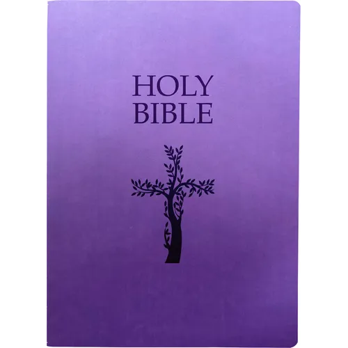 KJV Holy Bible, Cross Design, Large Print, Royal Purple Ultrasoft: (Red Letter, 1611 Version) - Imitation Leather