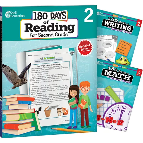 180 Days(tm) Reading, Writing and Math for Grade 2: 3-Book Set: Practice, Assess, Diagnose - Paperback