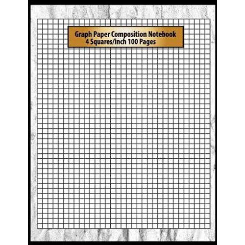 Graph Paper Composition Notebook: 4 Squares Per Inch 100 Pages Perfect Artists Drawing Activities Notebook 8.5 X 11 Inch Double-Sided. - Paperback