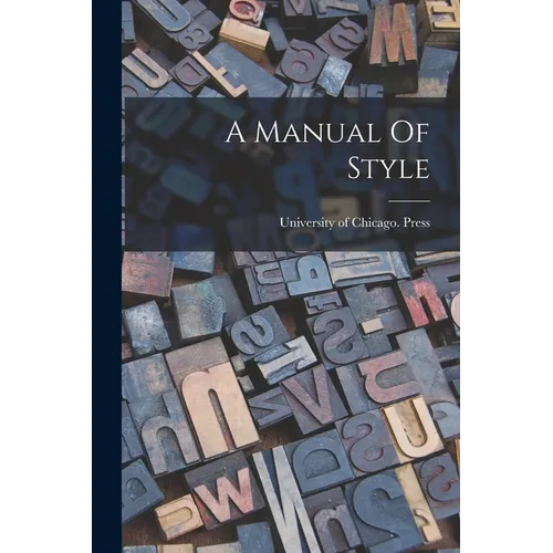 A Manual Of Style - Paperback