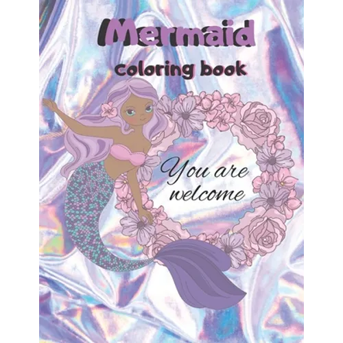 Mermaid coloring book: large print for kids 8-12 - Paperback