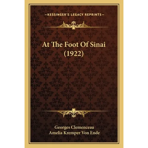 At The Foot Of Sinai (1922) - Paperback