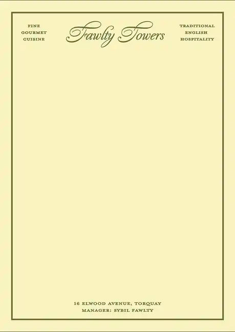 Fawlty Towers: Fictional Hotel Notepad Set