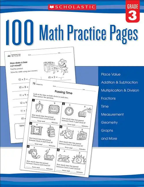100 Math Practice Pages: Grade 3 - Paperback