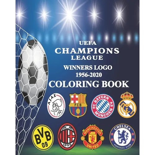 UEFA Champions League Winners Logo 1956-2020 Coloring Book - Paperback