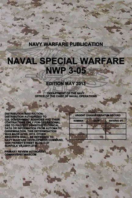 NWP 3-05 Naval Special Warfare: May 2013 - Paperback