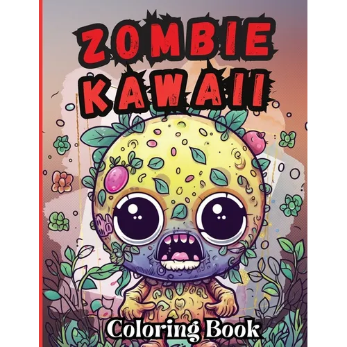 Zombie Kawaii Coloring Book: Zombie coloring book for adults art therapy, stress and anxiety relief activity for adults and teens - Paperback