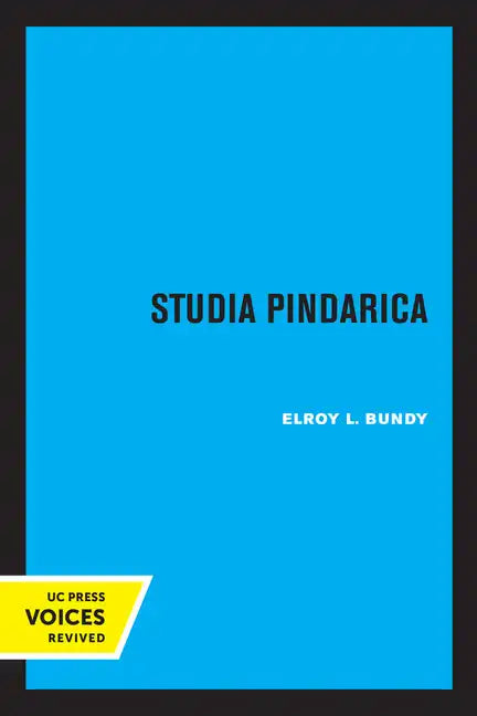 Studia Pindarica - Paperback