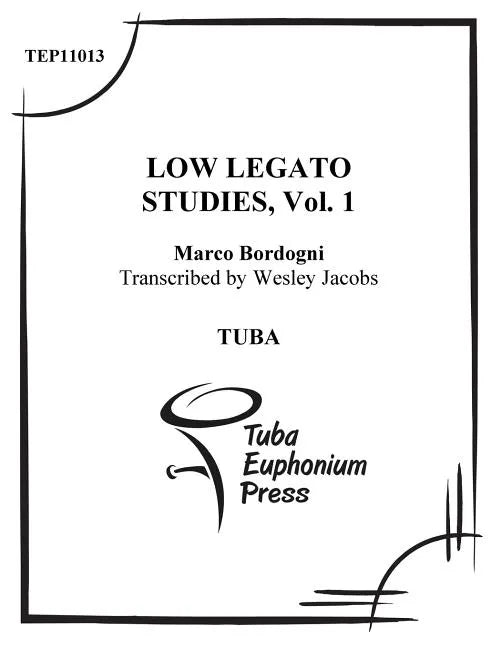 Low Legato Etudes for Tuba (volume 1) - Paperback
