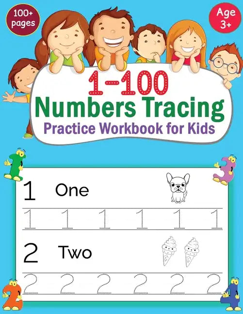 1-100 Numbers Tracing Practice Workbook for Kids - Paperback