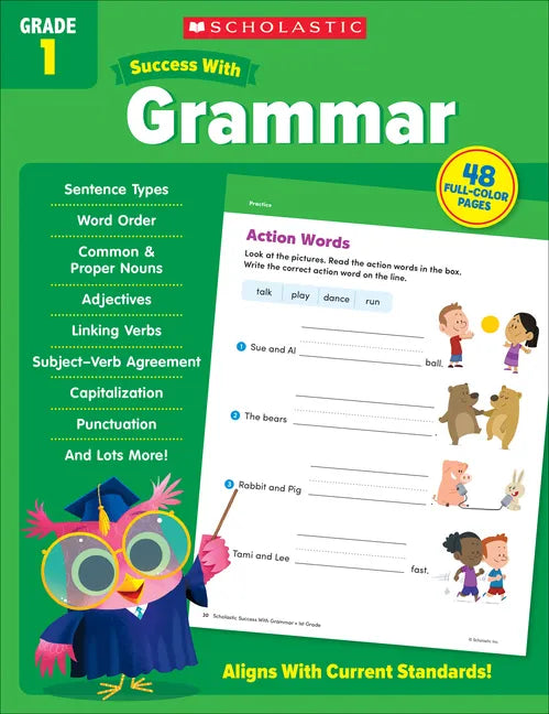 Scholastic Success with Grammar Grade 1 Workbook - Paperback