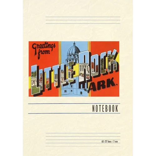 Vintage Lined Notebook Greetings from Little Rock - Paperback