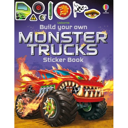 Build Your Own Monster Trucks Sticker Book - Paperback
