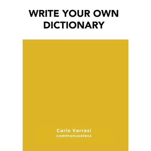 Write your own dictionary - Paperback