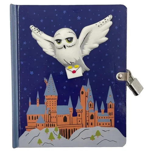 Harry Potter: Hedwig Squishy Lock & Key Diary - Hardcover
