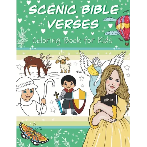 Scenic Bible Verses Coloring Book for Kids - Paperback