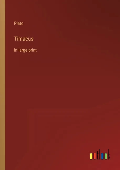 Timaeus: in large print - Paperback