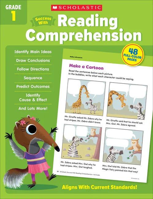 Scholastic Success with Reading Comprehension Grade 1 Workbook - Paperback