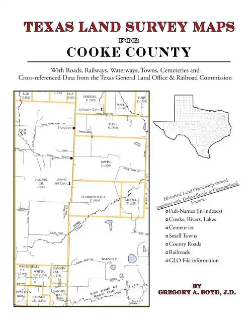Texas Land Survey Maps for Cooke County - Paperback