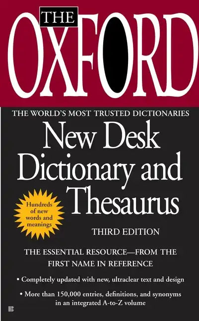 The Oxford New Desk Dictionary and Thesaurus - Paperback