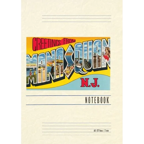 Vintage Lined Notebook Greetings from Manasquan, New Jersey - Paperback